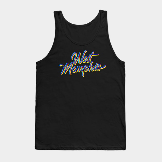 West Memphis -3-D Script Tank Top by rt-shirts